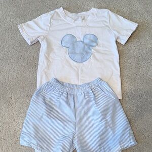 Kids Blue and White Matching Set